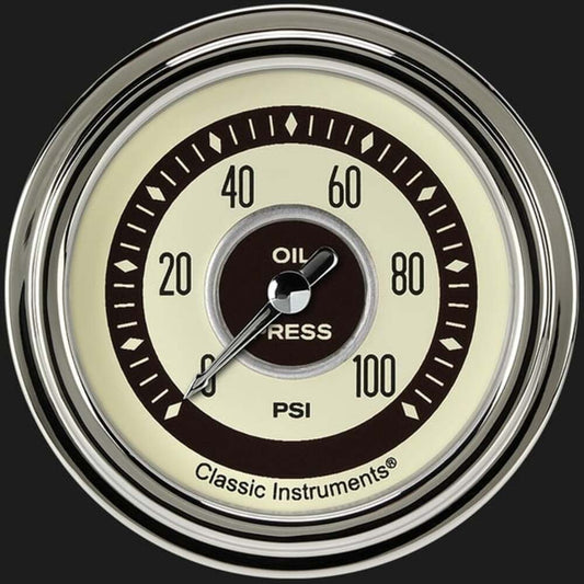 Nostalgia VT 2 5/8" Oil Pressure Gauge NT381SLC