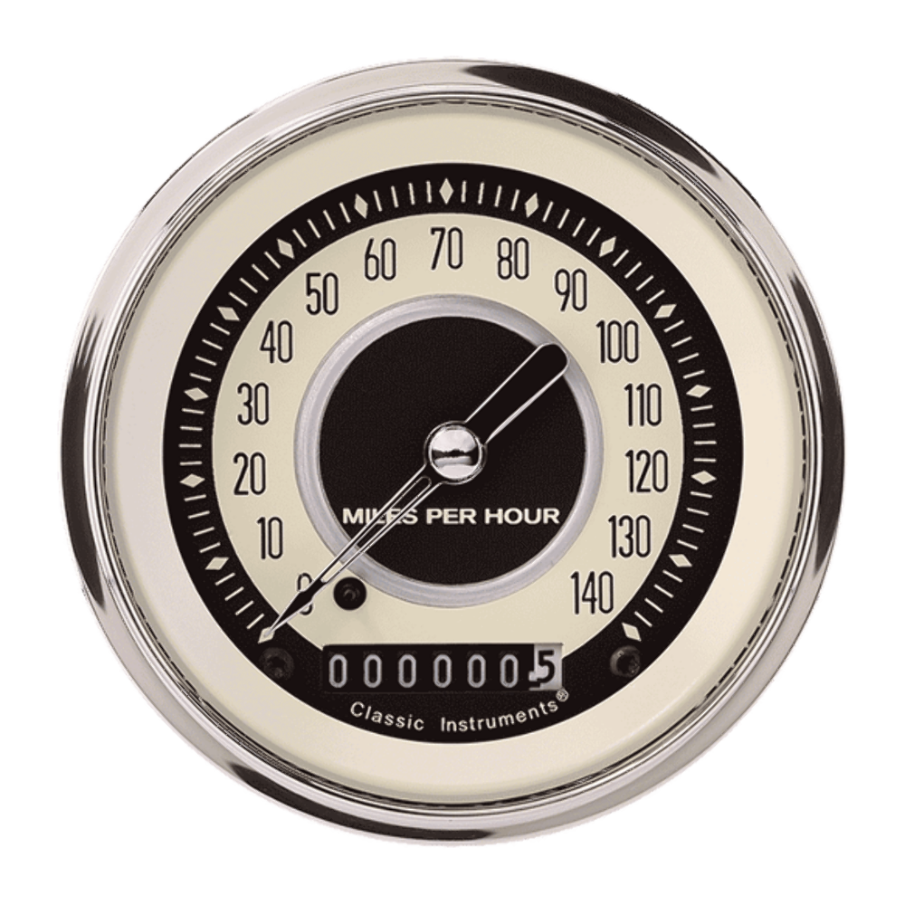 Nostalgia VT 3 3/8" Speedometer NT55SHC