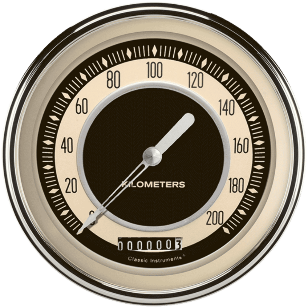 Nostalgia VT 4 5/8" Speedometer NT58SLC