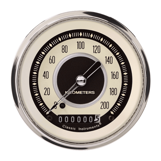 Nostalgia VT 3 3/8" Speedometer NT59SHC