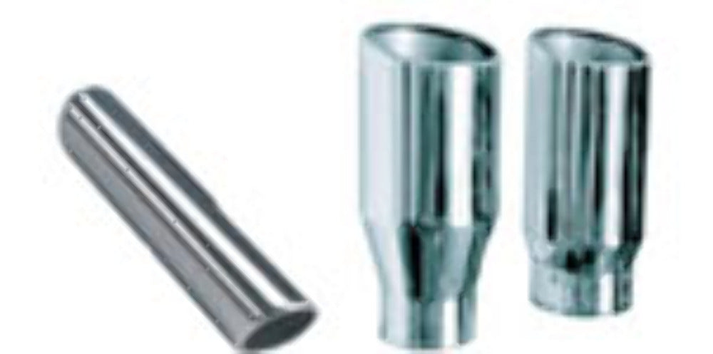 Stainless Tip Bolt On Inside Roll Angle 5" X 12"-Fits 3.50" Pipe-PBRAC5012-312SS - Tailpipe Car Part People