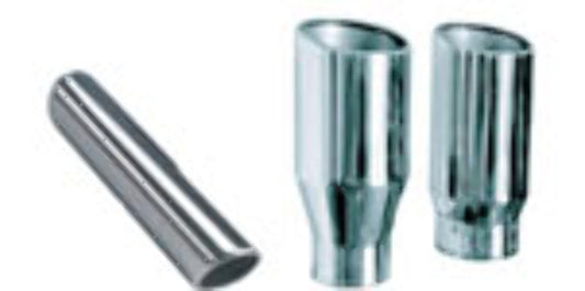 Stainless Tip Bolt On Inside Roll Angle 5" X 12"-Fits 3.50" Pipe-PBRAC5012-312SS - Tailpipe Car Part People