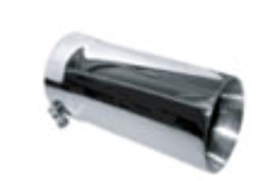 Stainless Tip Bolt On; Inside Roll Pencil 5" X 12"-Fits 4" Pipe-PBRPT5012-4SS - Tailpipe Car Part People