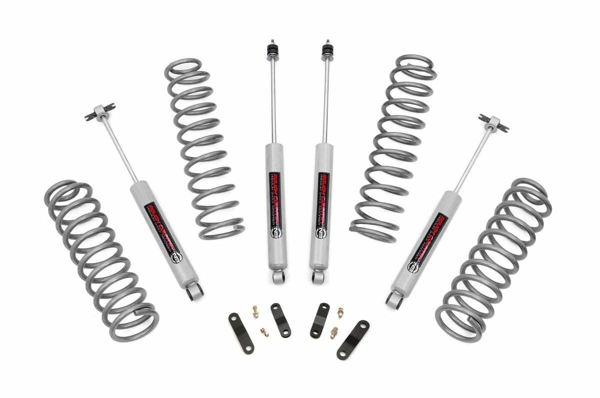 Fits Jeep Wrangler JK 4WD (2007-2018) 2.5 Inch Lift Kit; PERF678