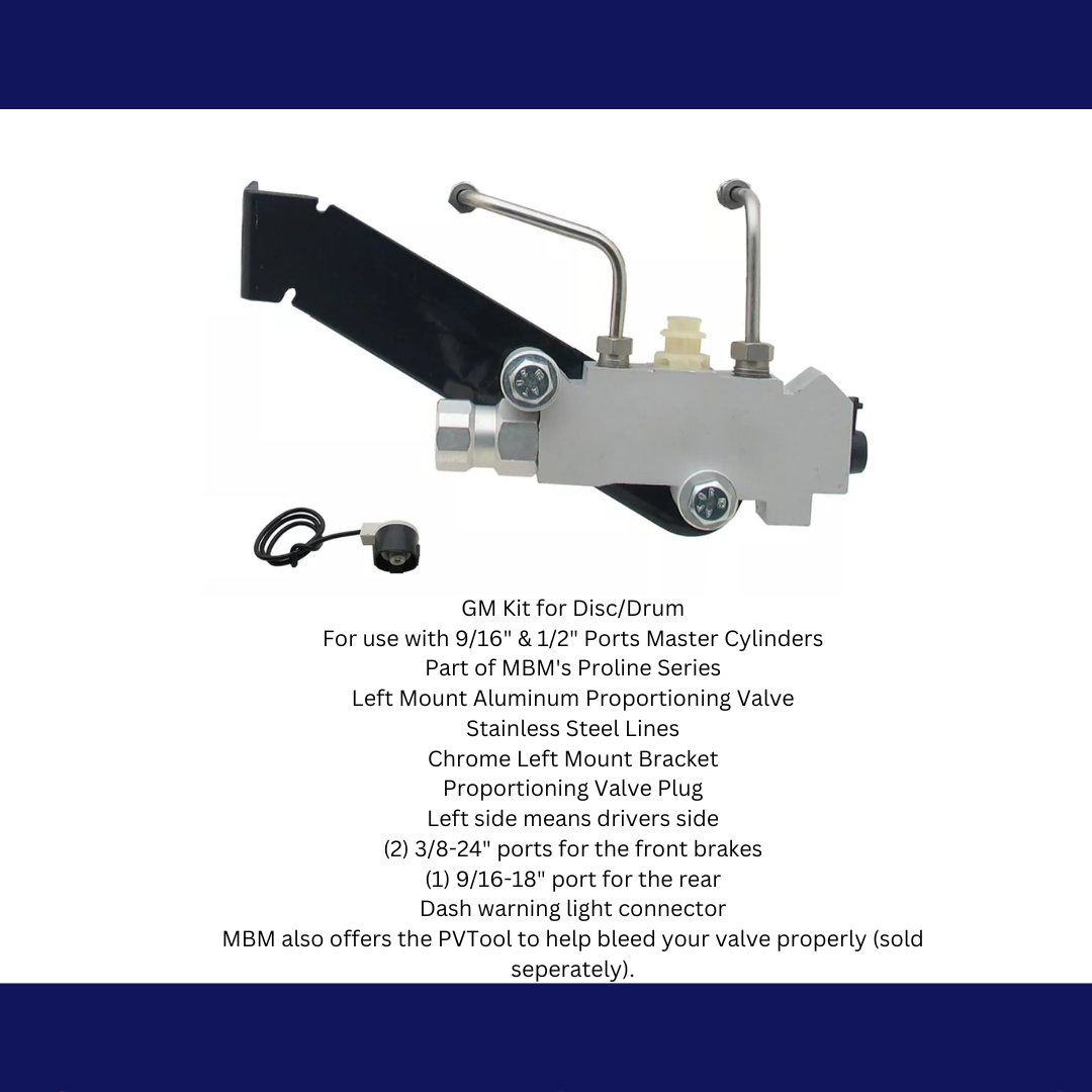 GM Left Side Prop Valve Kit. Disc/Drum - Aluminum PV2AK-2 - Master Cylinders and Parts Car Part People