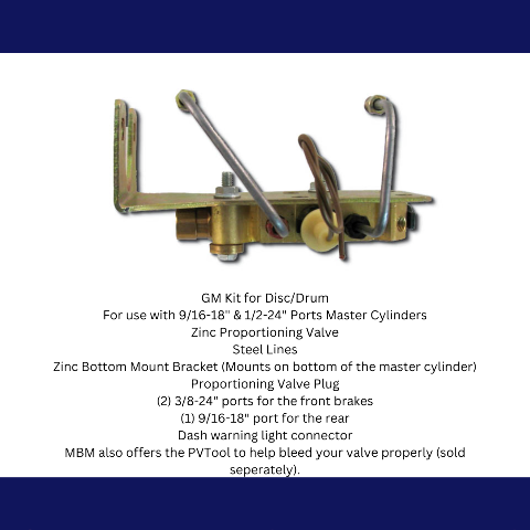 GM Bottom Mount Prop Valve Kit. Disc/Drum - Brass 1 PV2K-2BM