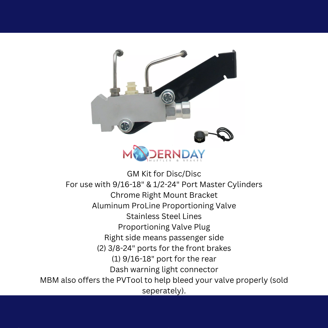 GM Left Side Prop Valve Kit. Disc/Disc - Aluminum PV4AK-2 - Master Cylinders and Parts Car Part People