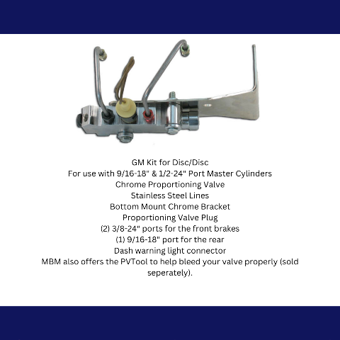 GM Bottom Mount Prop Valve Kit. Disc/Disc - Chrome PV4CK-2BM