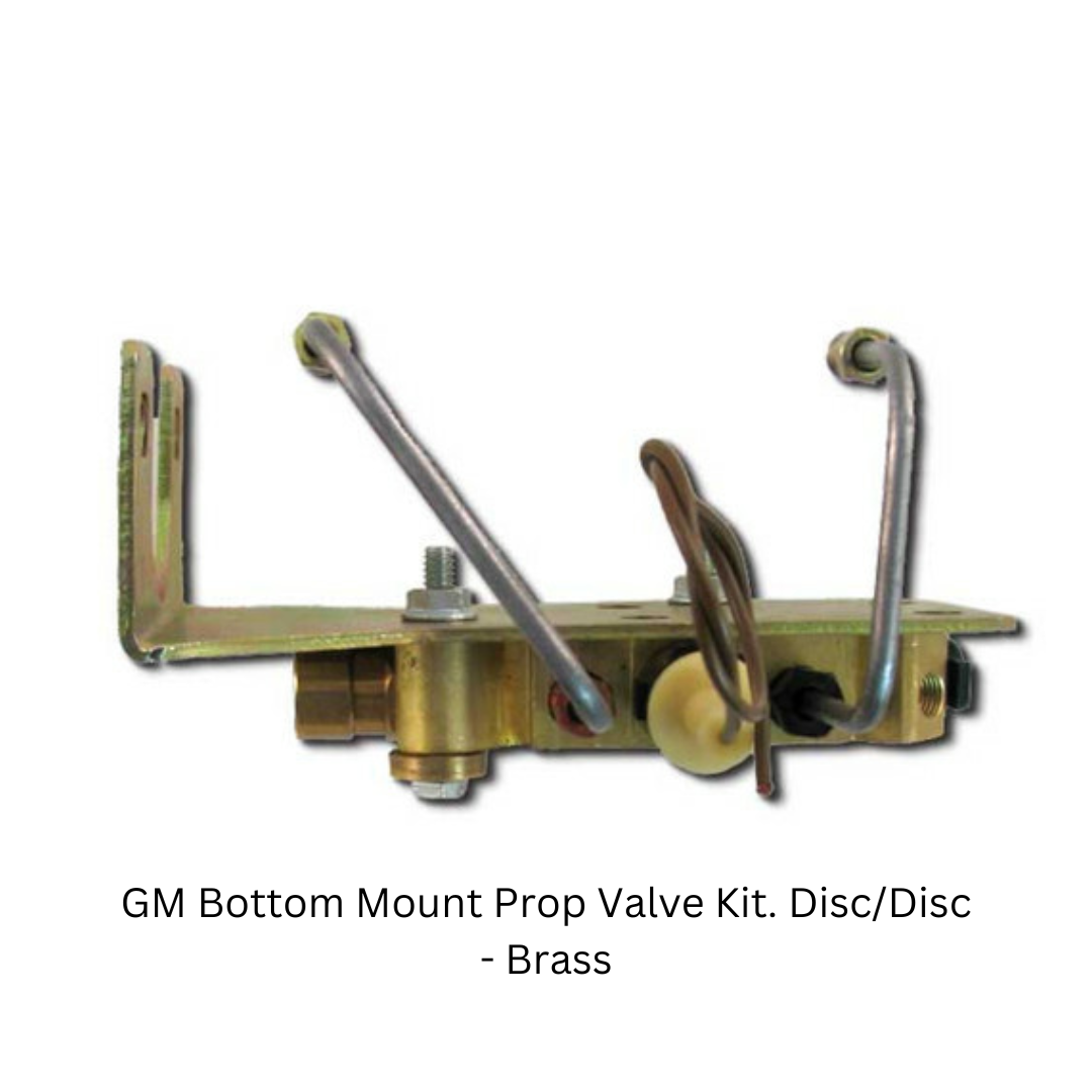GM Bottom Mount Prop Valve Kit. Disc/Disc - Brass PV4K-2BM - Master Cylinders and Parts Car Part People