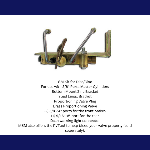 GM Bottom Mount Prop Valve Kit. Disc/Disc - Brass PV4K-2BM