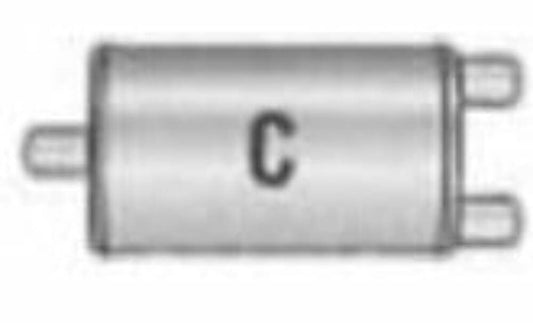 Jones Exhaust Q4163C Quiet Tone Muffler 3 Inlet, 2.25 Outlet - Performance Mufflers Car Part People