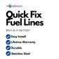 04-10 Chevrolet Silverado Fuel line Quick Fix Braided Lines Ext. Cab QFF0002SS