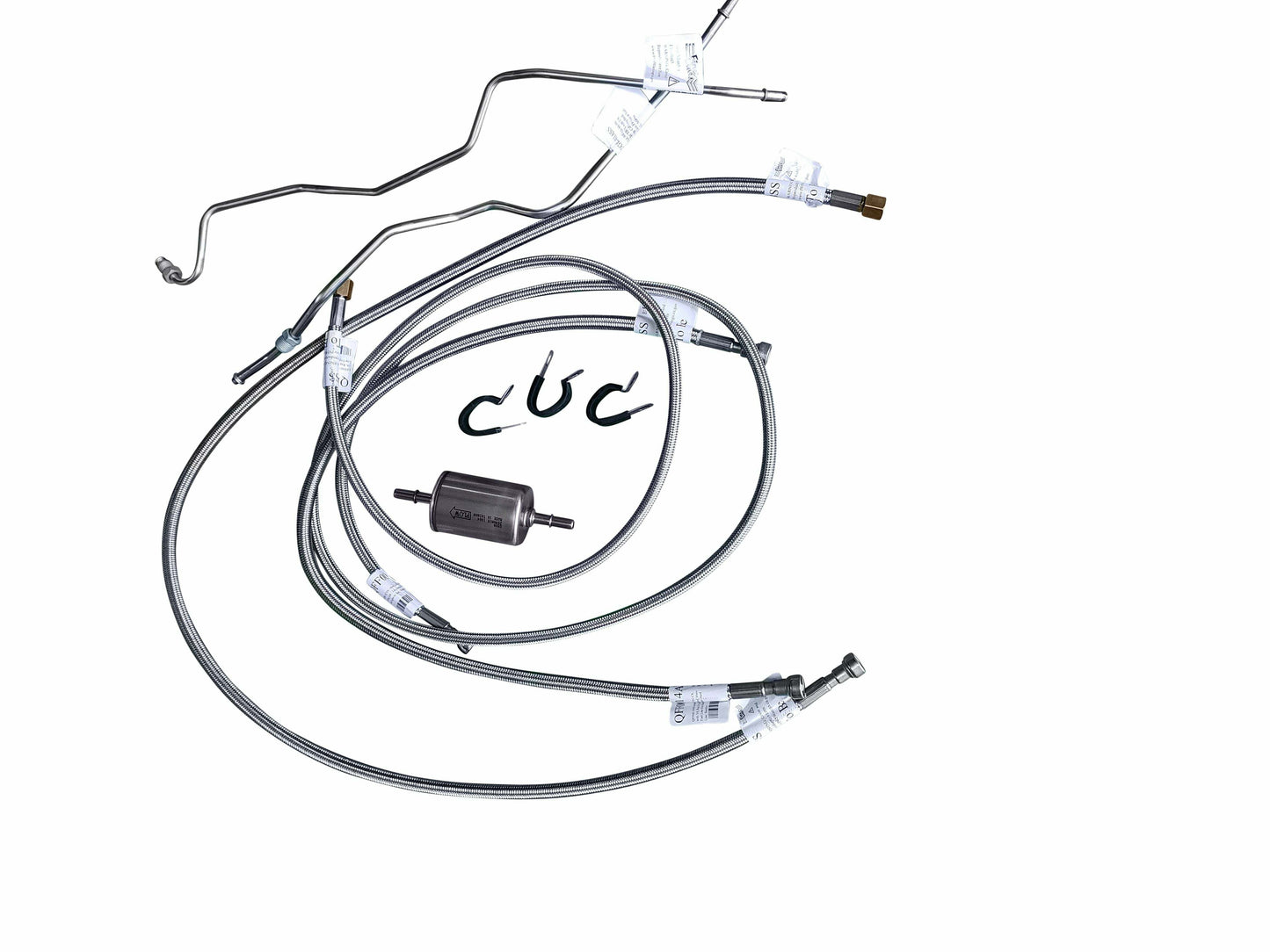 For GMC K1500 1988-95 Complete Quick Fix Fuel Line RegCab/Long Bed-QFF0014SS-CP - Quick Fix Fuel Lines Car Part People