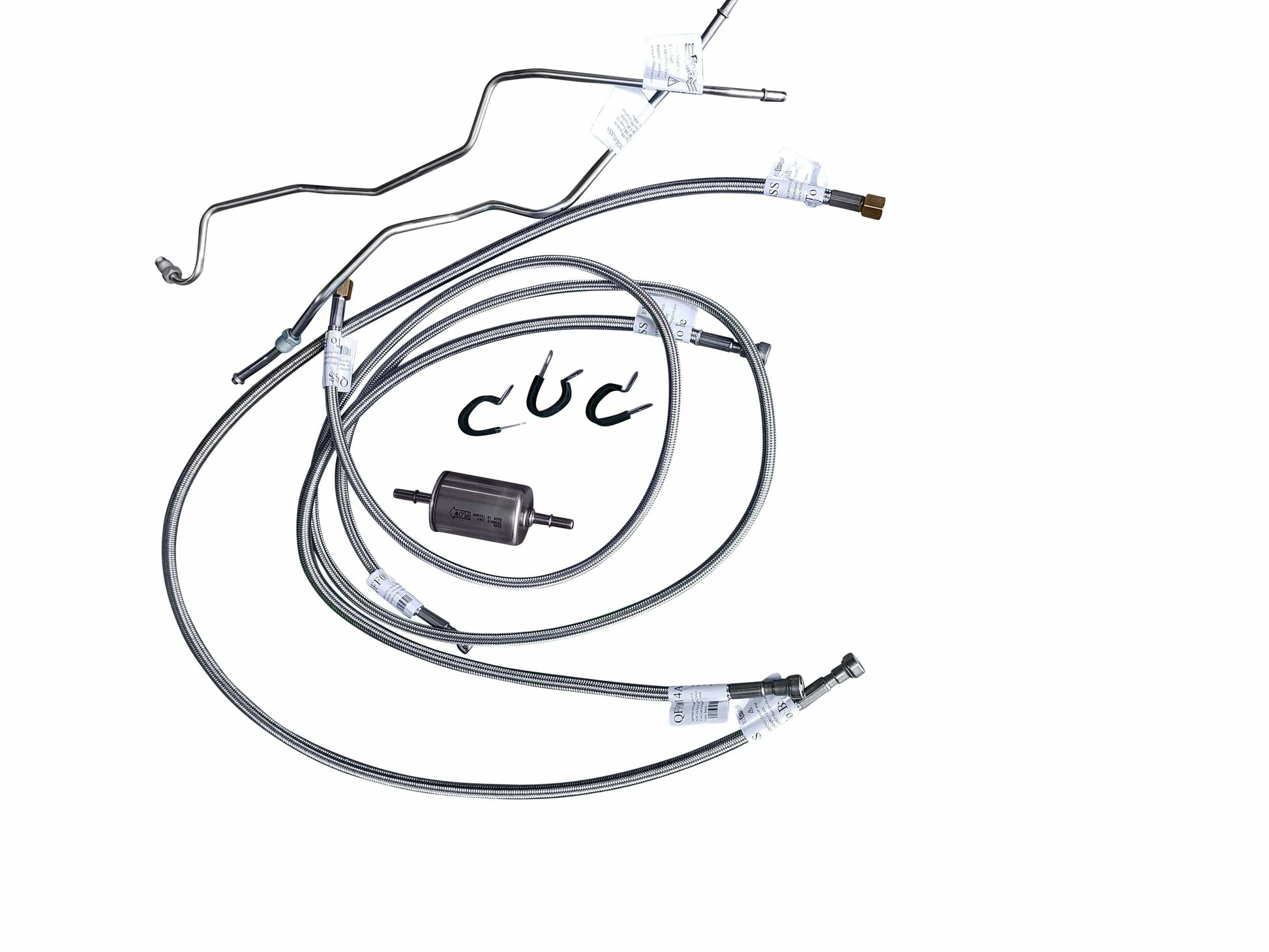 For GMC K1500 1988-95 Complete Quick Fix Fuel Line RegCab/Long Bed-QFF0014SS-CP - Quick Fix Fuel Lines Car Part People