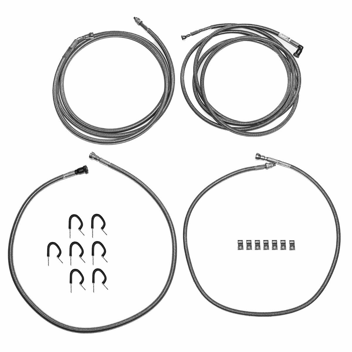Fits 1999-2002 Chevrolet Camaro w/ LS1, Quick Fix Fuel Kit; Braided QFF0029SS - Quick Fix Fuel Lines Car Part People