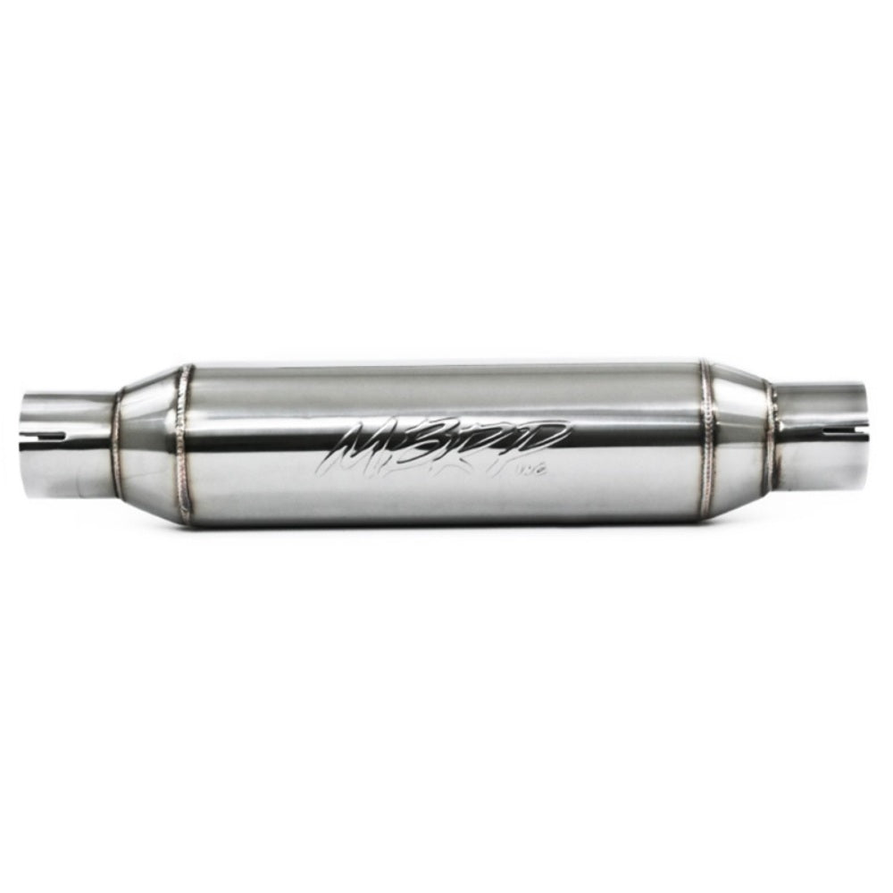Resonator; 2.5in. Inlet; Outlet; 16in. body; 20in. overall; T304 - R1012 - Performance Mufflers Car Part People