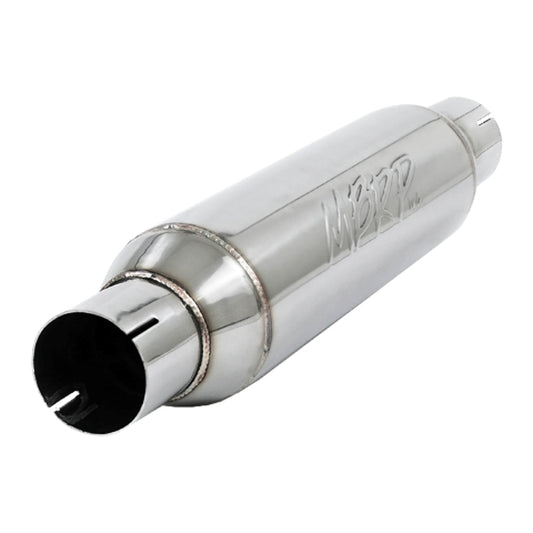 Resonator; 2.5in. Inlet; Outlet; 16in. body; 20in. overall; T304 - R1012 - Performance Mufflers Car Part People