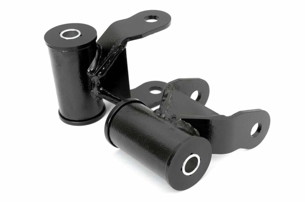 Fits Dodge 1500 2WD/4WD (2002-2008) Lowering Shackles; 1 Inch; RC0503