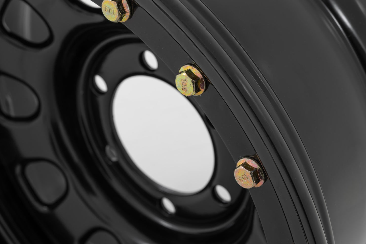 Steel Simulated Beadlock Wheel; Black; 15x8; 5x4.5; 3.30 Bore; -19 RC158545SL