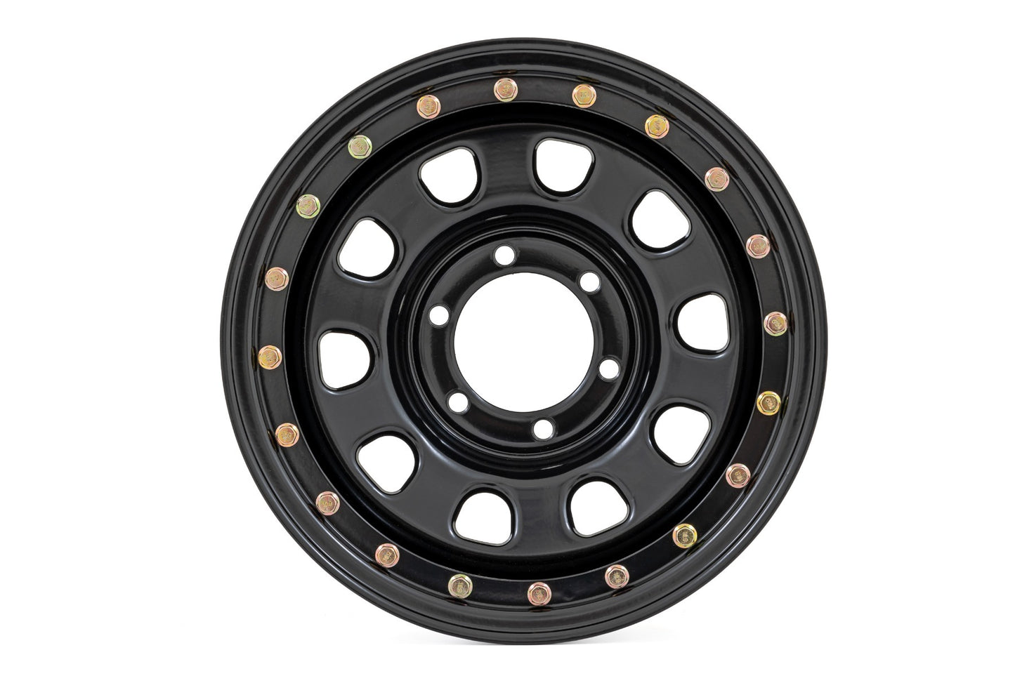 Steel Simulated Bead Lock Wheel; Black; 16x8; 6x5.5; 4.25 Bore; -12 RC51-6883SL