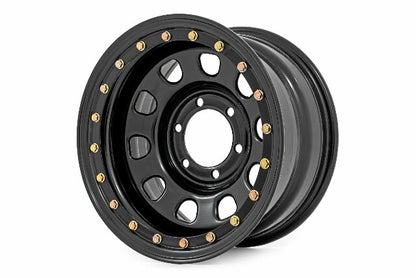 Steel Simulated Bead Lock Wheel; Black; 16x8; 6x5.5; 4.25 Bore; -12 RC51-6883SL