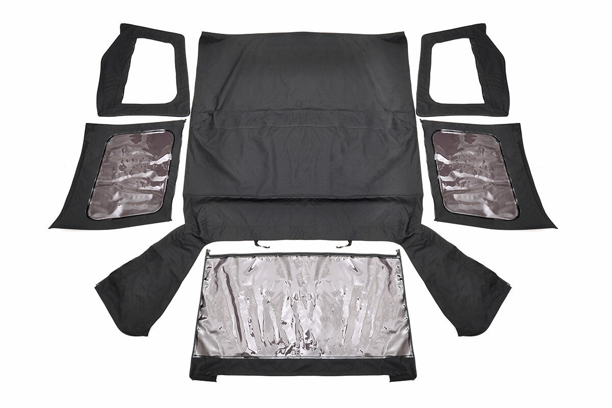 Fits Wrangler YJ 4WD(87-95) Soft Top Replacement Black Half Doors RC84050.35