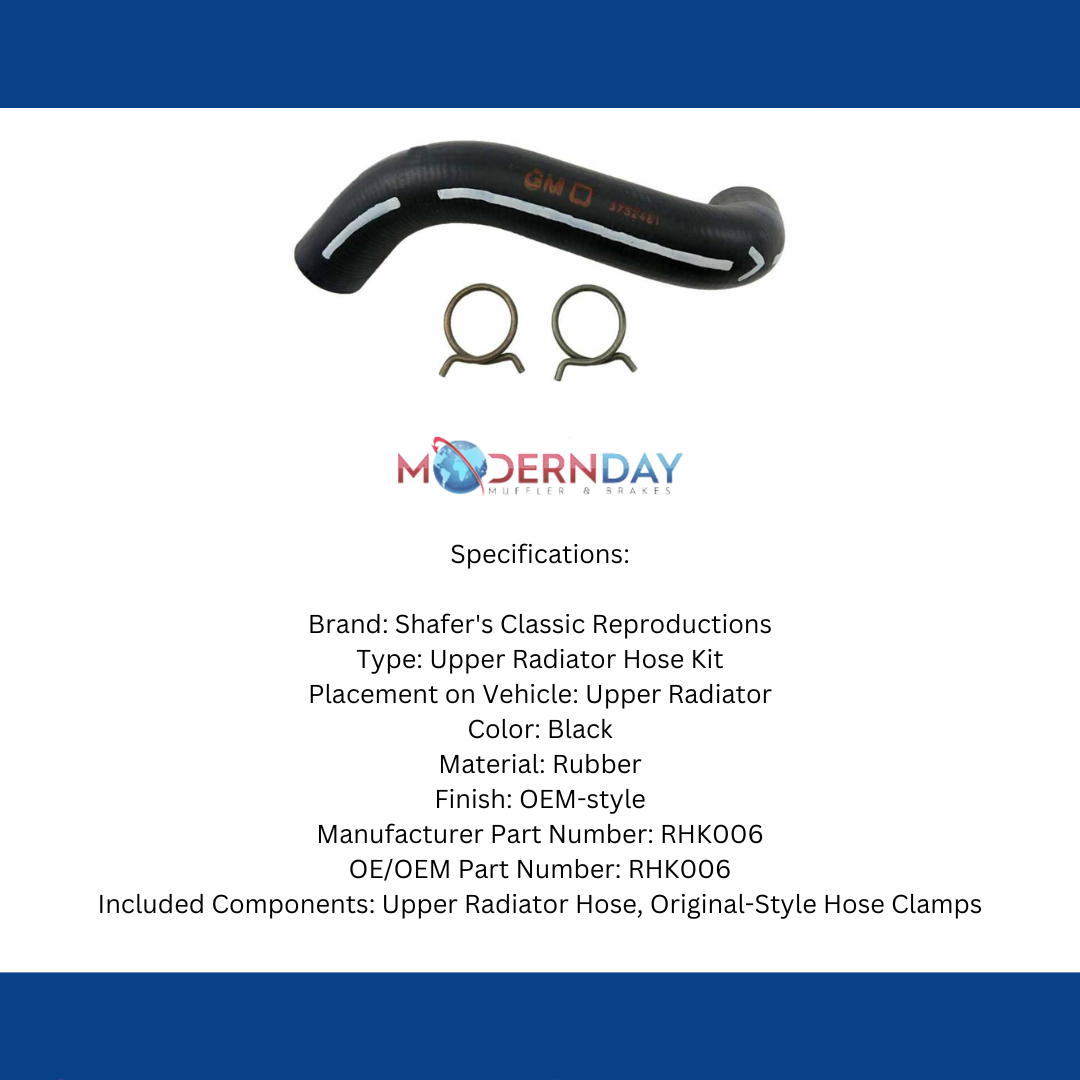Fits 1956-1957 Chevrolet Full Size Radiator Hose Kits RHK006