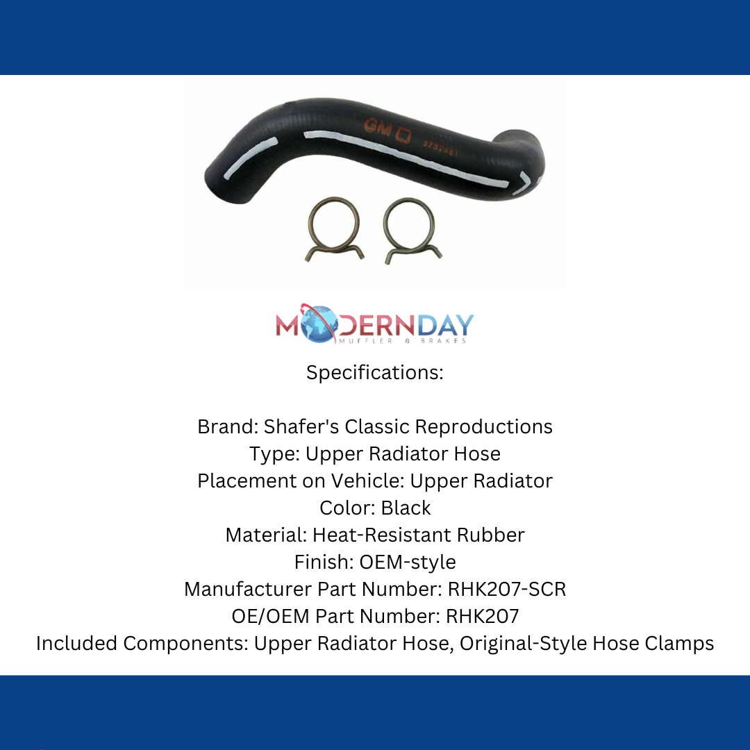 Fits 1970 - 1972 Chevrolet Camaro  Radiator Hose Kits RHK207