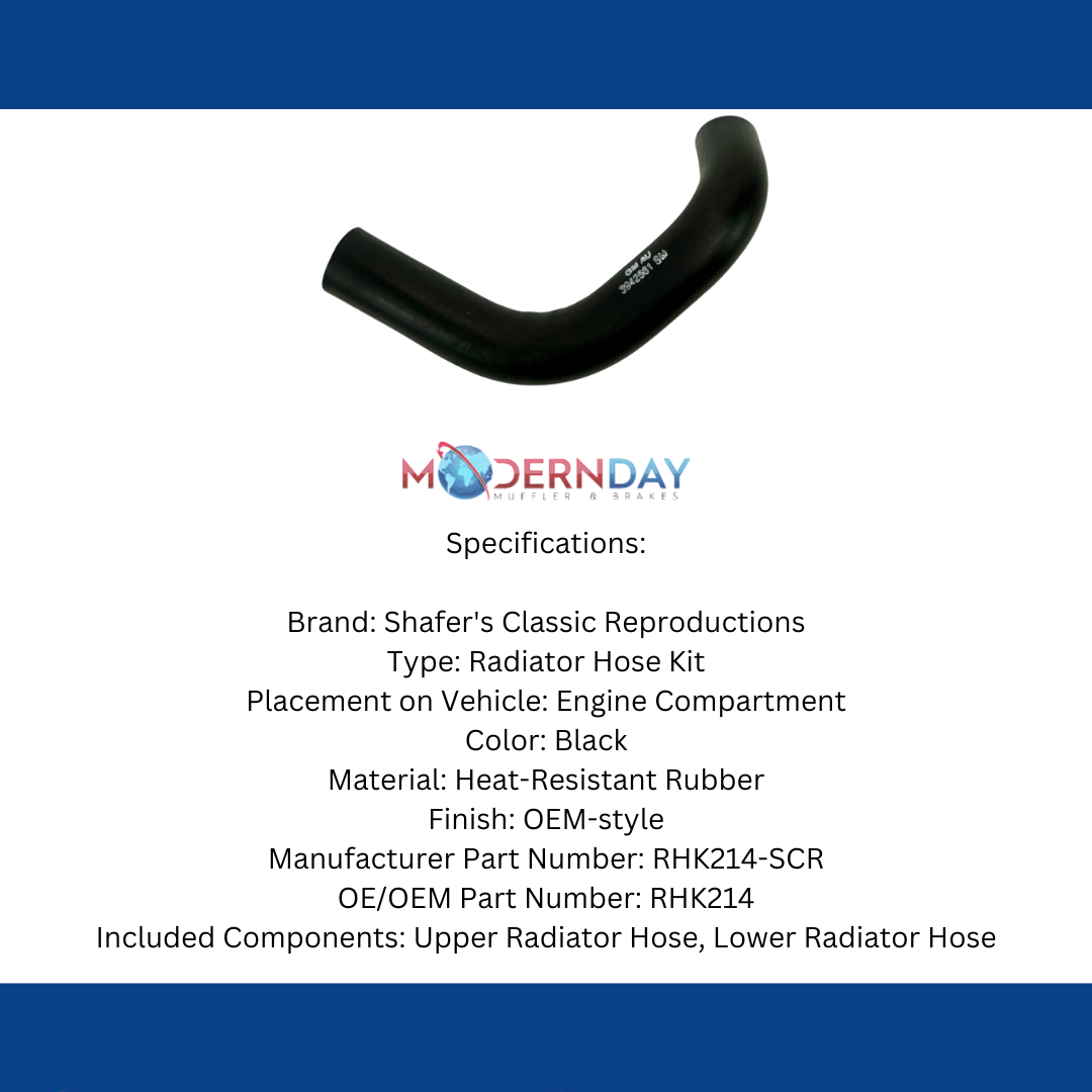 Fits 1969 Chevrolet Camaro Radiator Hose Kits RHK214