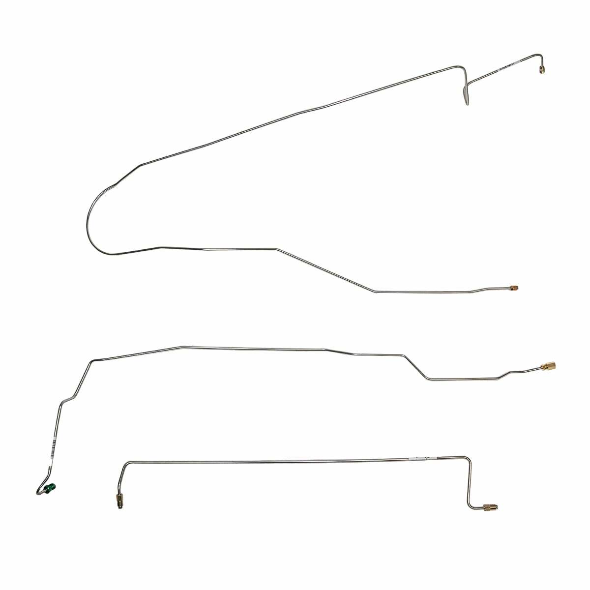 Fits 2003-10 Dodge Viper, Intermediate Brake Lines; Steel - RIN0310OM - Pre Bent Intermediate Kit (Front to Rear) Car Part People