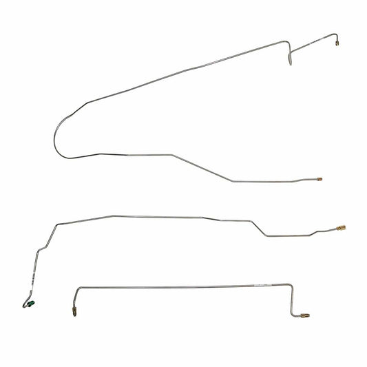 Fits 2003-10 Dodge Viper, Intermediate Brake Lines; Stainless - RIN0310SS - Pre Bent Intermediate Kit (Front to Rear) Car Part People