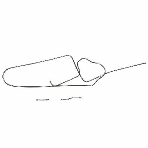 Fits 66 Mopar B-Body, Factory Disc; 3pc Line, Intermediate Brake Line-RIN6602SS