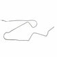 Fits 72 Mopar B-Body, Disc Brakes, Intermediate Brake Line; Stainless-RIN7201SS