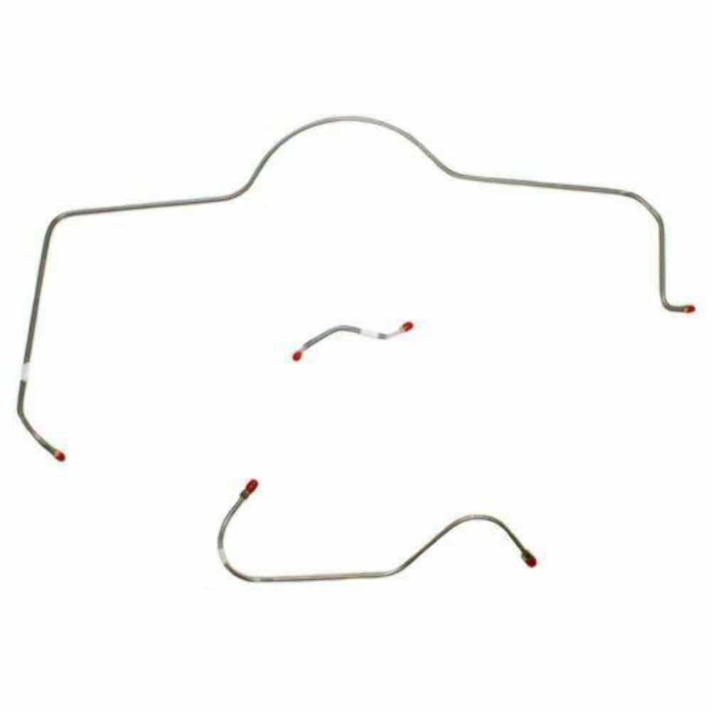 1965 Dodge Coronet Front Brake Line Kit Power Brakes 3 Set Steel - RKT6502OM - Front Lines Car Part People