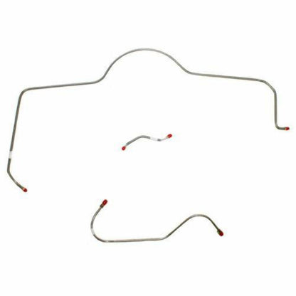 1965 Dodge Coronet Front Brake Line Kit Power Brakes 3 Set Stainless - RKT6502SS - Front Lines Car Part People