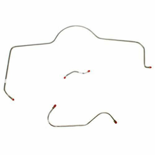 1965 Dodge Coronet Front Brake Line Kit Power Brakes 3 Set Stainless - RKT6502SS - Front Lines Car Part People