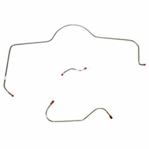 1965 Dodge Coronet Front Brake Line Kit Power Brakes 3 Set Stainless - RKT6502SS