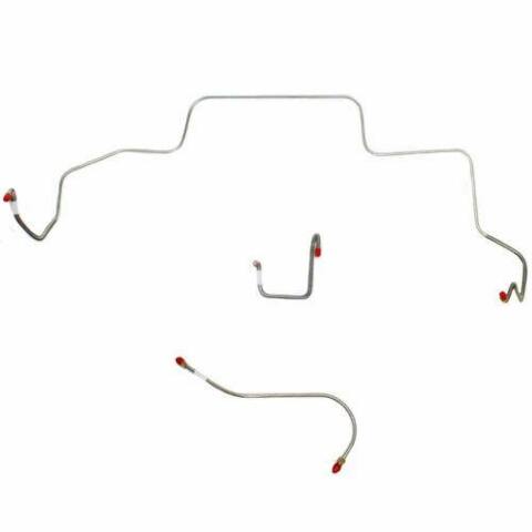1966 Dodge Coronet Front Brake Line Kit Power Brakes Steel - RKT6602OM