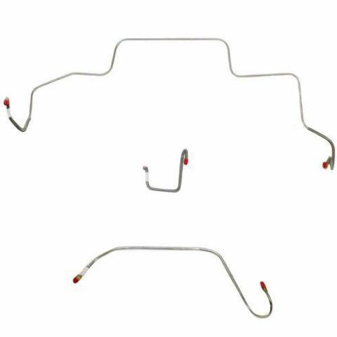 1966 Dodge Coronet Front Brake Line Kit Power Brakes Stainless - RKT6605SS