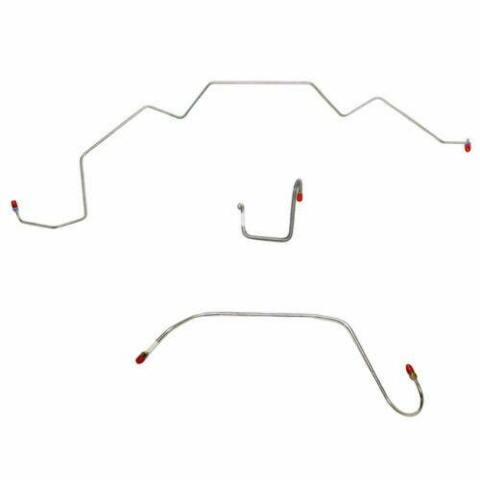 1966 Dodge Coronet Front Brake Line Kit Power Brakes Steel - RKT6606OM