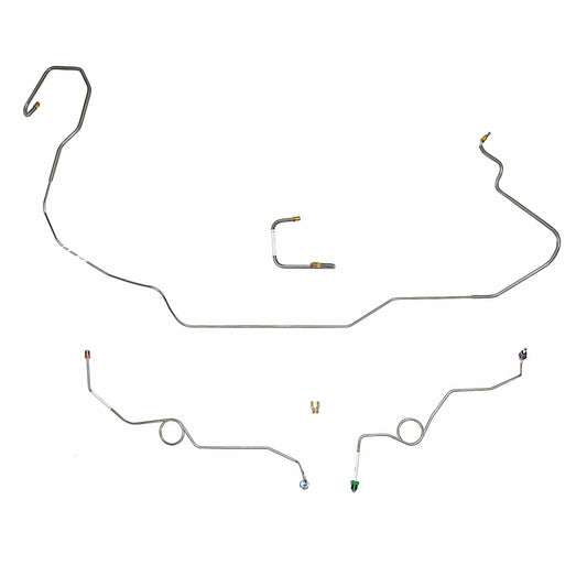 1966-70 Dodge Coronet Front Brake Line Kit Power Disc Brakes Steel - RKT6612OM