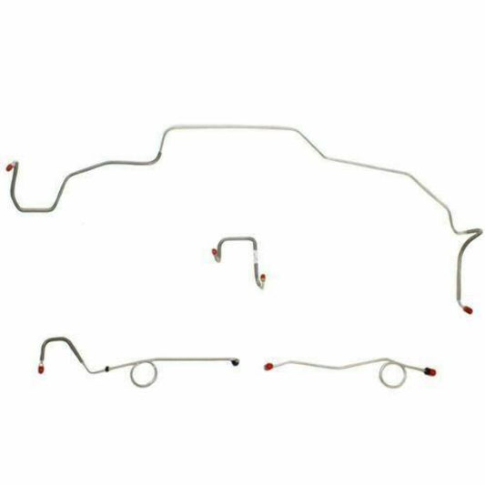 1967 Dodge Coronet Front Brake Line Kit Standard Brakes Stainless - RKT6703SS - Front Lines Car Part People