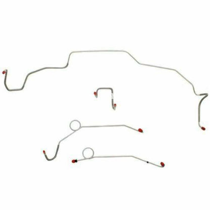 1967-69 Dodge Coronet Front Brake Line Kit Power Brakes Stainless - RKT6706SS - Front Lines Car Part People