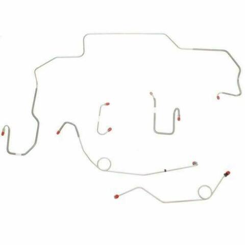 1968-70 Dodge Coronet Front Brake Line Kit Power Disc Brakes Stainless RKT6802SS