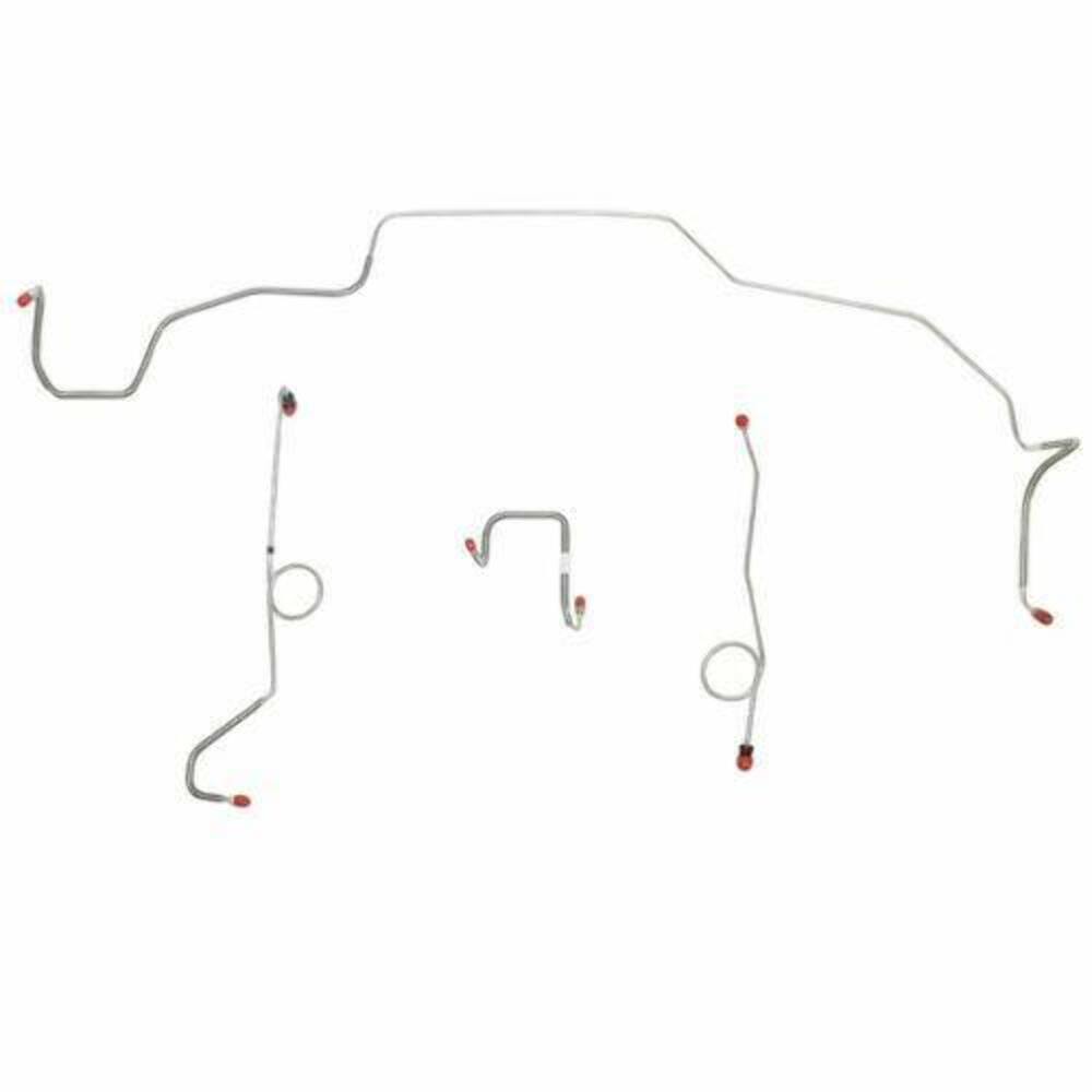 1968-70 Dodge Coronet Front Brake Line Kit Drum Brakes 4 Piece - RKT6804SS - Front Lines Car Part People