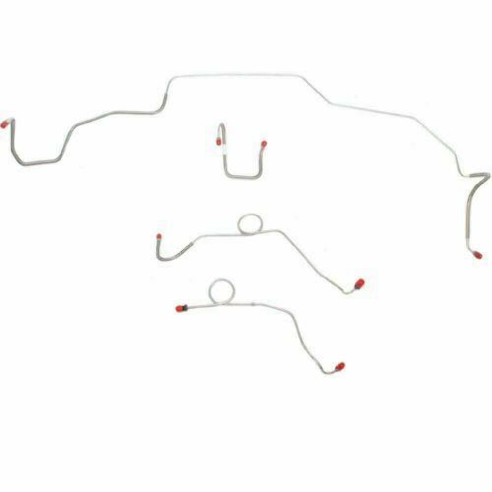1968-70 Dodge Coronet Front Brake Line Kit Power Disc Brakes Stainless RKT6806SS - Front Lines Car Part People