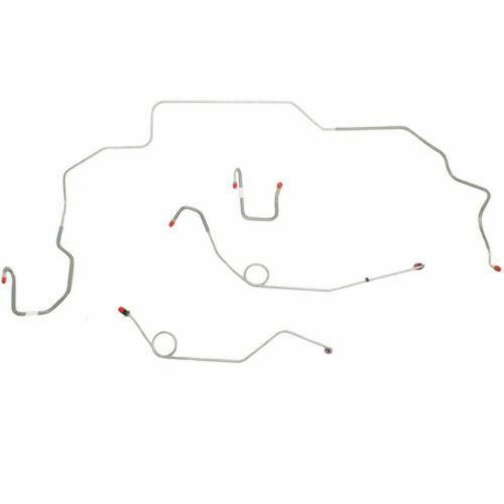 1968-70 Dodge Coronet Front Brake Line Kit Power Drum Brakes Stainless RKT6807SS - Front Lines Car Part People