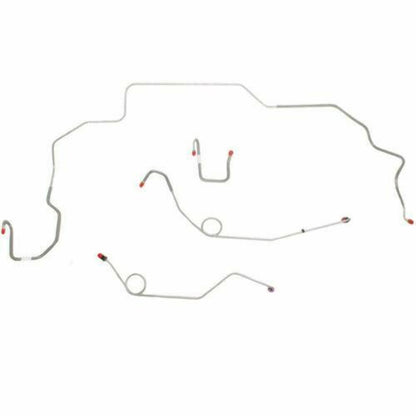 1968-70 Dodge Coronet Front Brake Line Kit Power Drum Brakes Stainless RKT6807SS - Front Lines Car Part People
