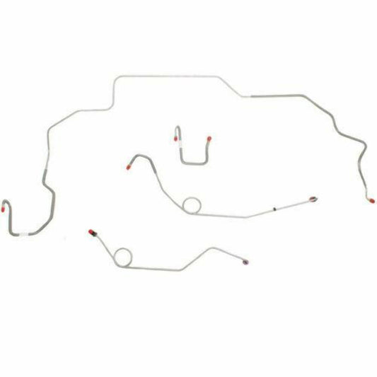 1968-70 Dodge Coronet Front Brake Line Kit Power Drum Brakes Stainless RKT6807SS - Front Lines Car Part People
