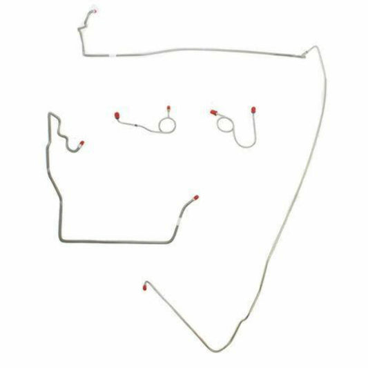 1973 Dodge Coronet Front Brake Line Kit Power Disc Brakes Stainless - RKT7302SS - Front Lines Car Part People
